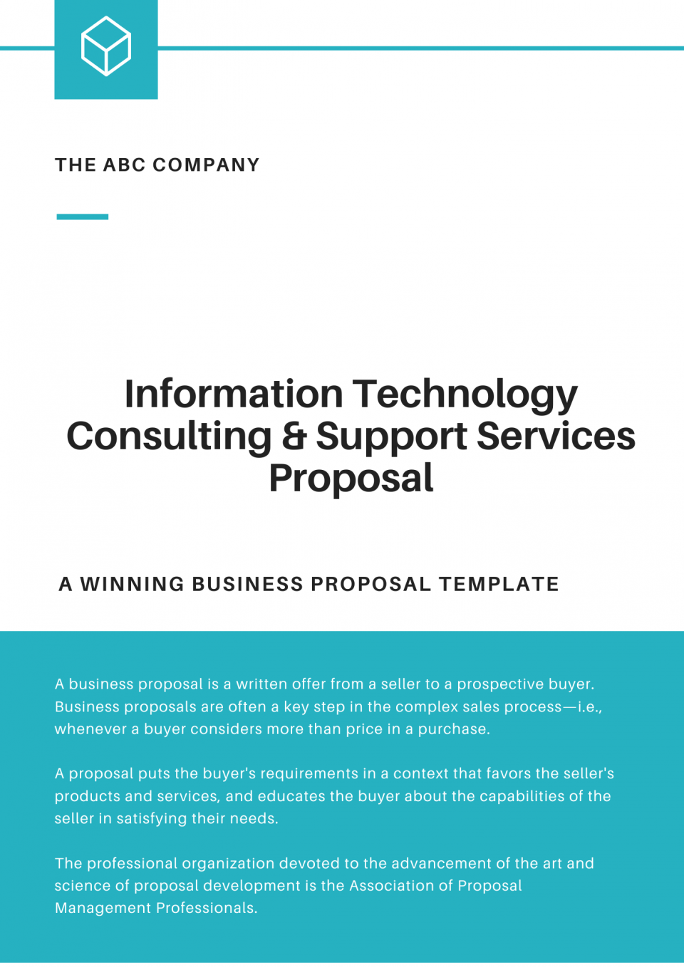 Information Technology Consulting & Support Services Proposal Template
