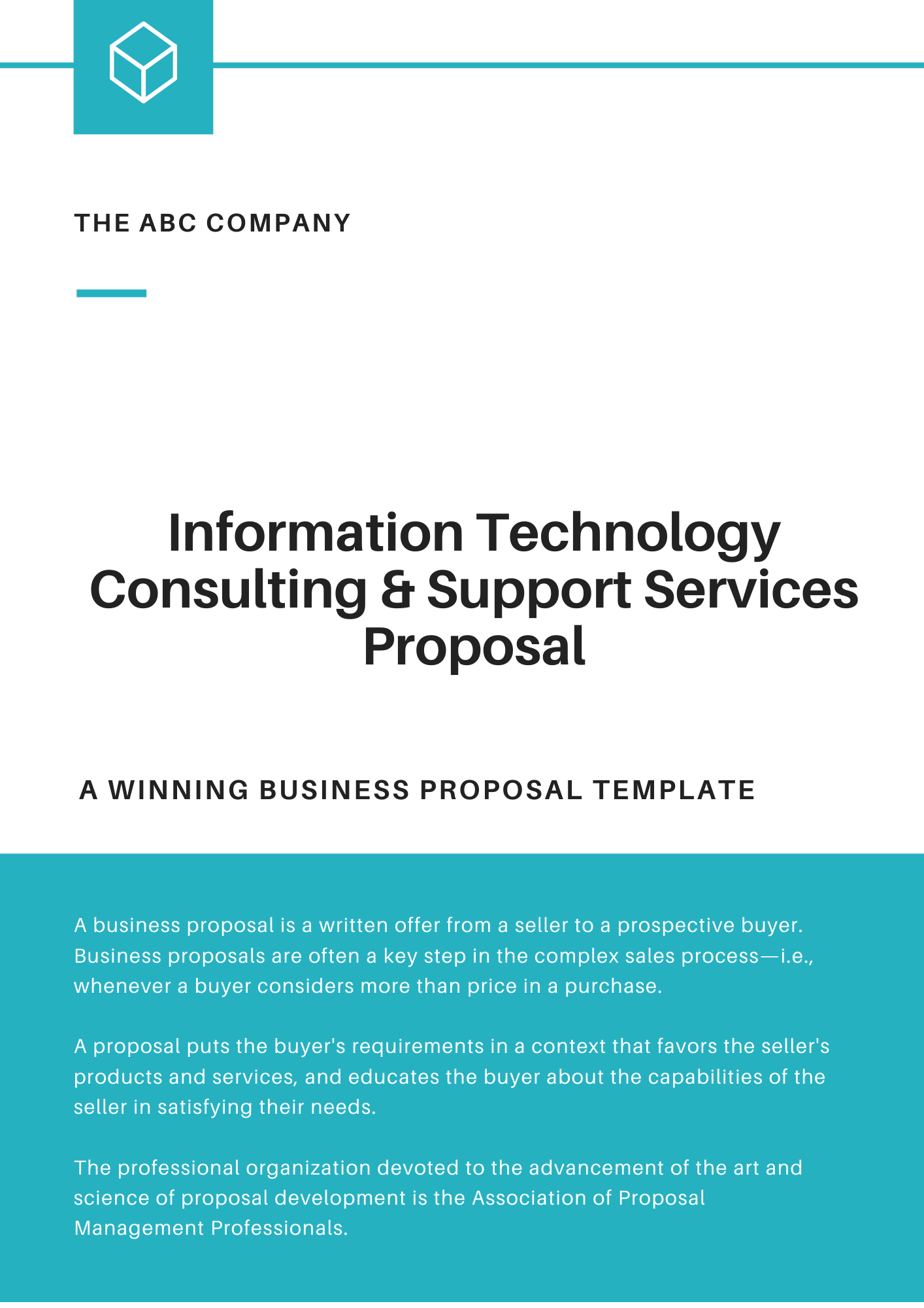 Information Technology Consulting & Support Services Proposal Template Within Technology Proposal Template