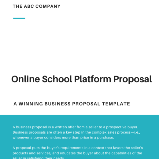 Online School Platform Proposal