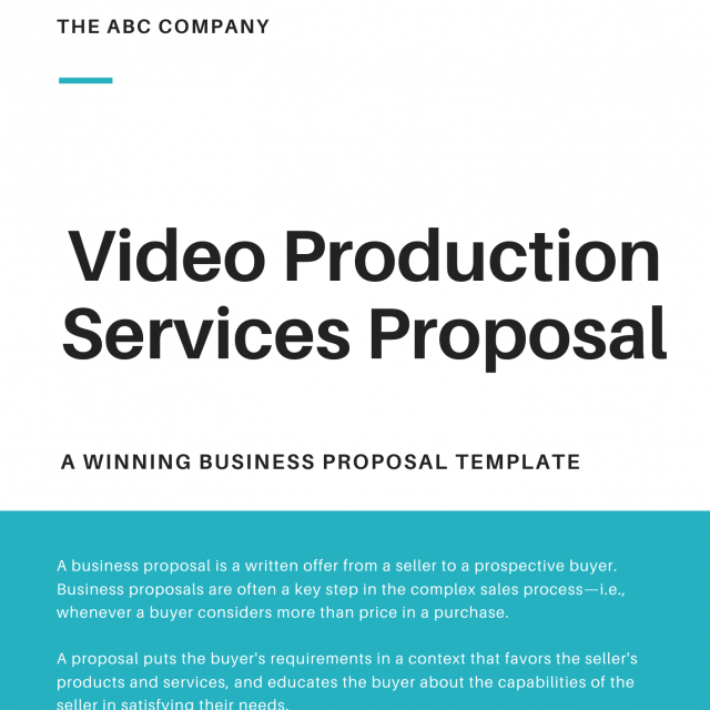 Video Production Services Proposal