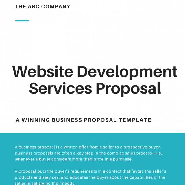 Website Development Services Proposal Template