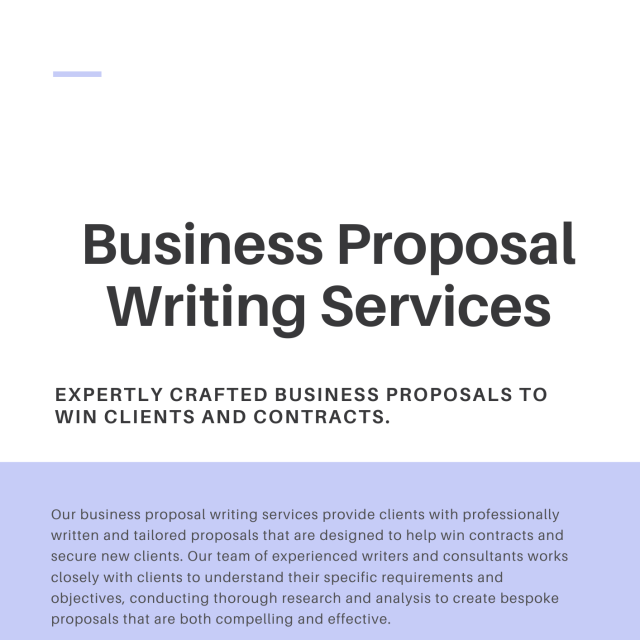 Business Proposal Writing Services