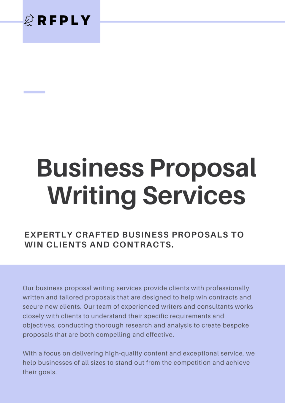 business proposal writing services