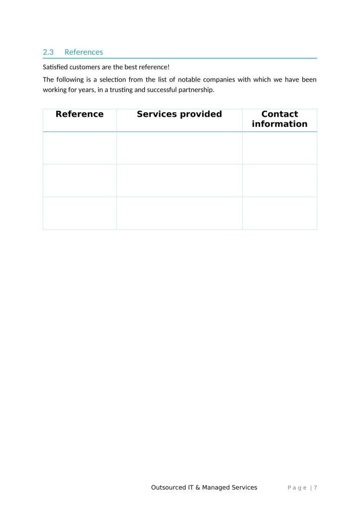 Managed Services Business Proposal Template RFPLY Proposal Templates