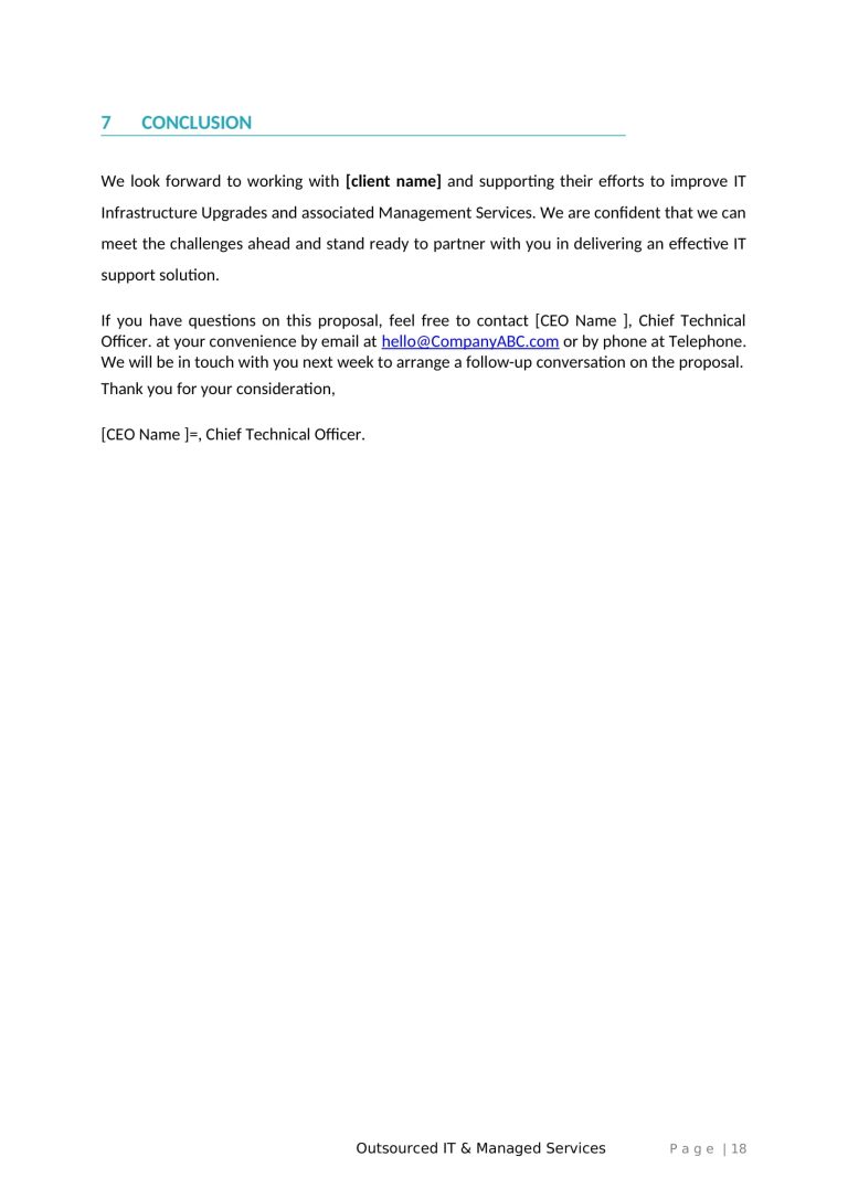 Managed Services Business Proposal Template RFPLY Proposal Templates