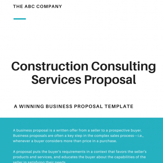 Construction consulting Services Proposal