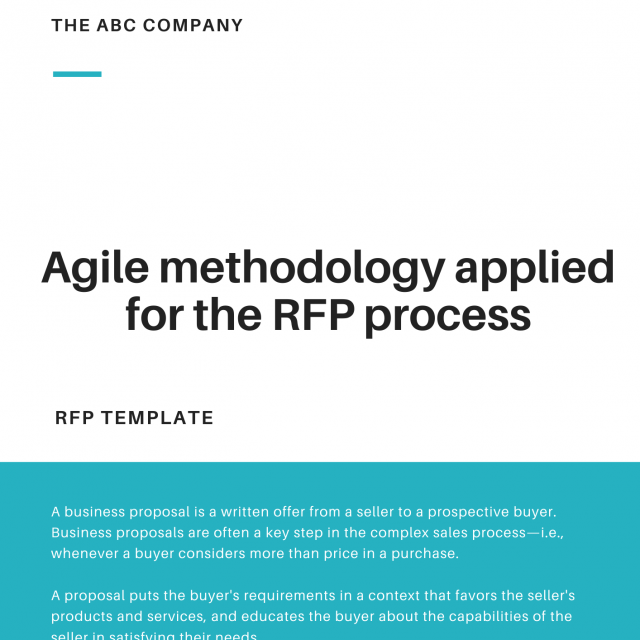 Agile methodology applied to the RFP process