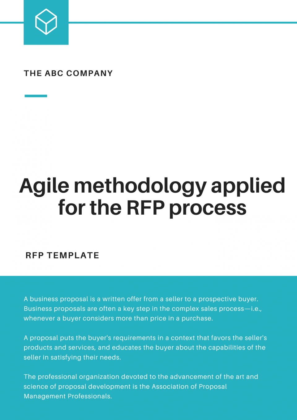 Agile methodology applied to the RFP process