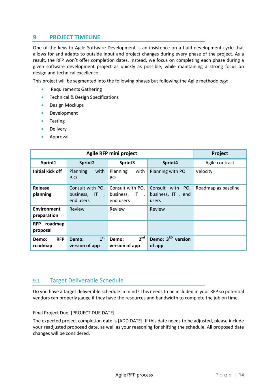 Agile methodology offer applied for the RFP process VF 14 scaled