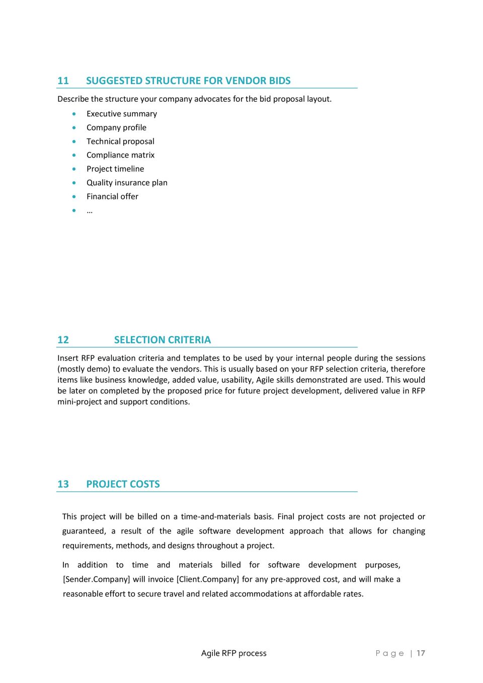 Agile methodology offer applied for the RFP process VF 17 scaled
