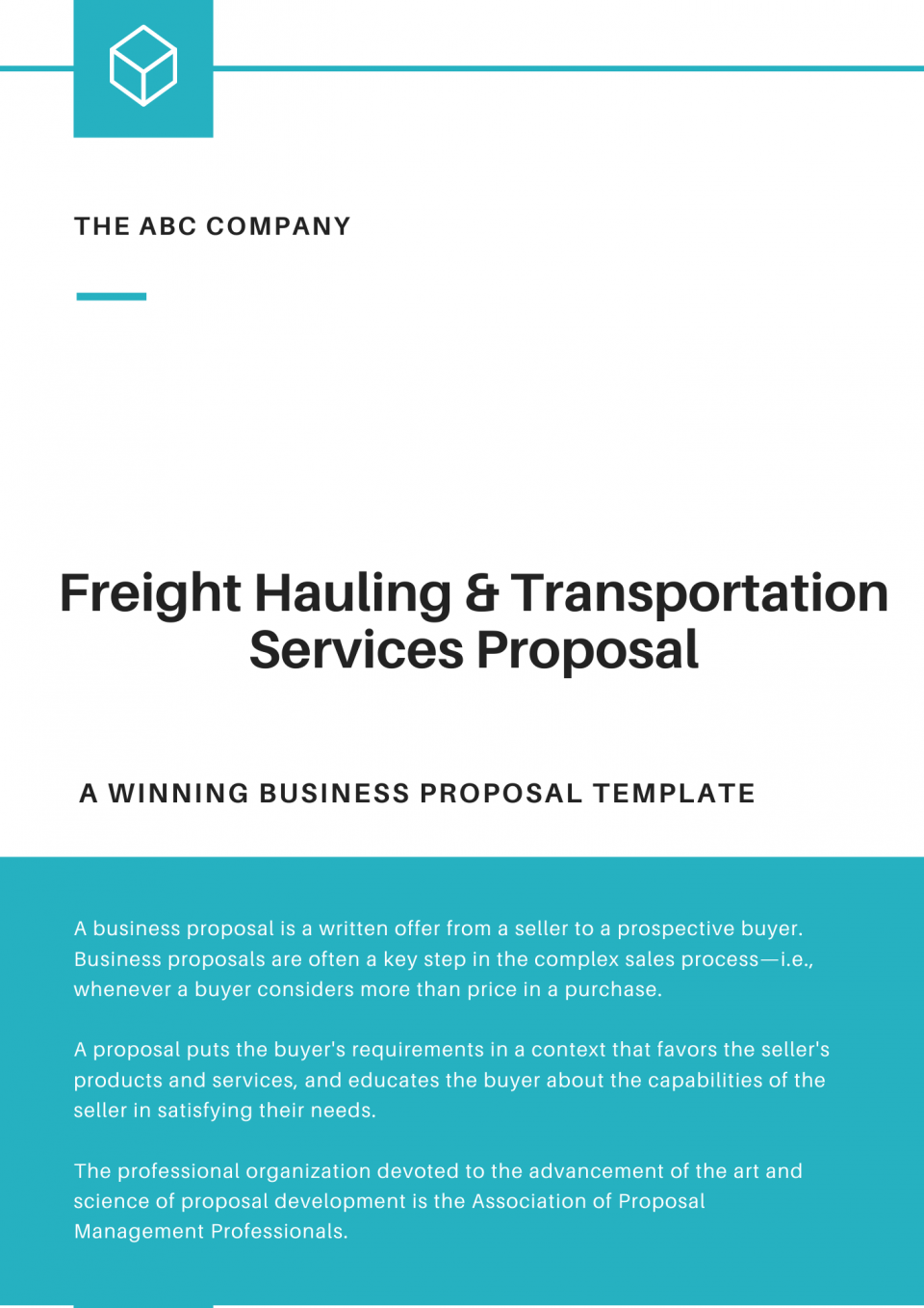 Freight Hauling Transportation Services proposal