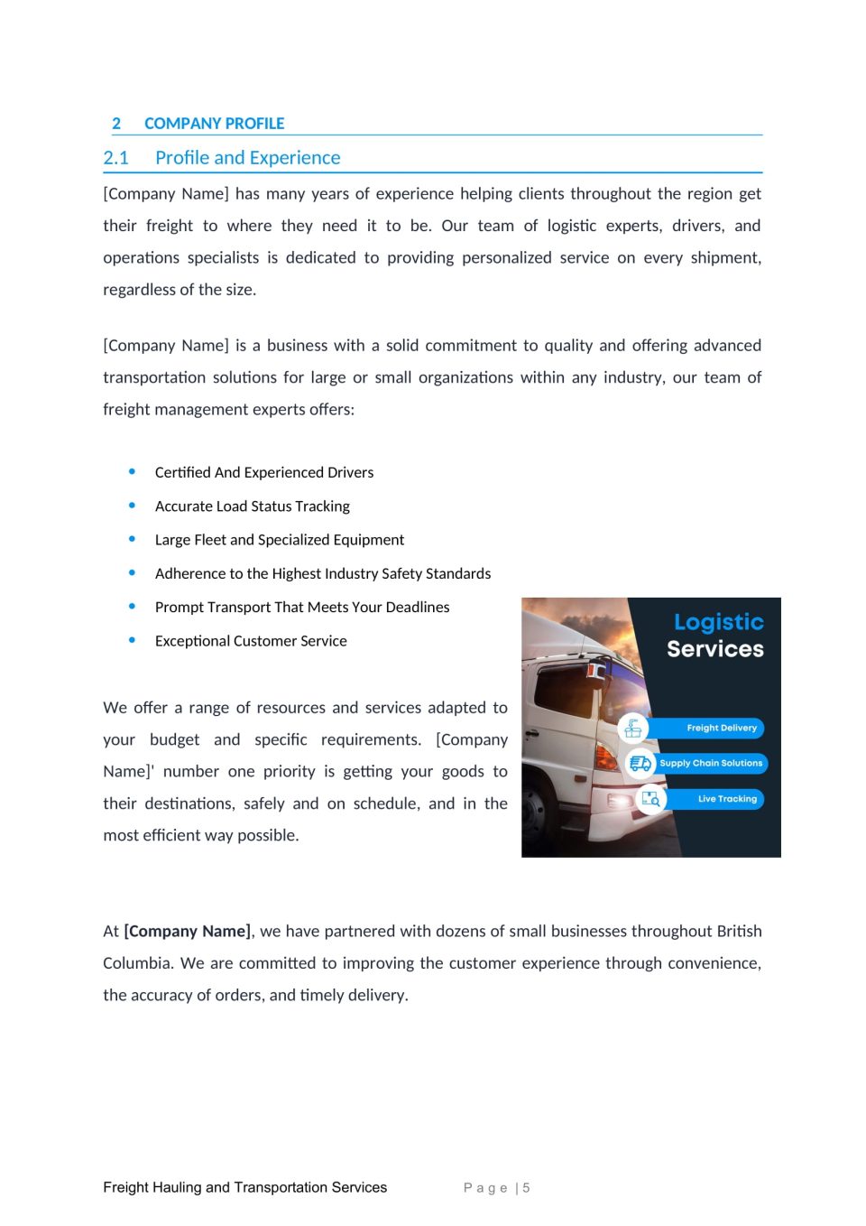 Freight Hauling and Transportation Services 05