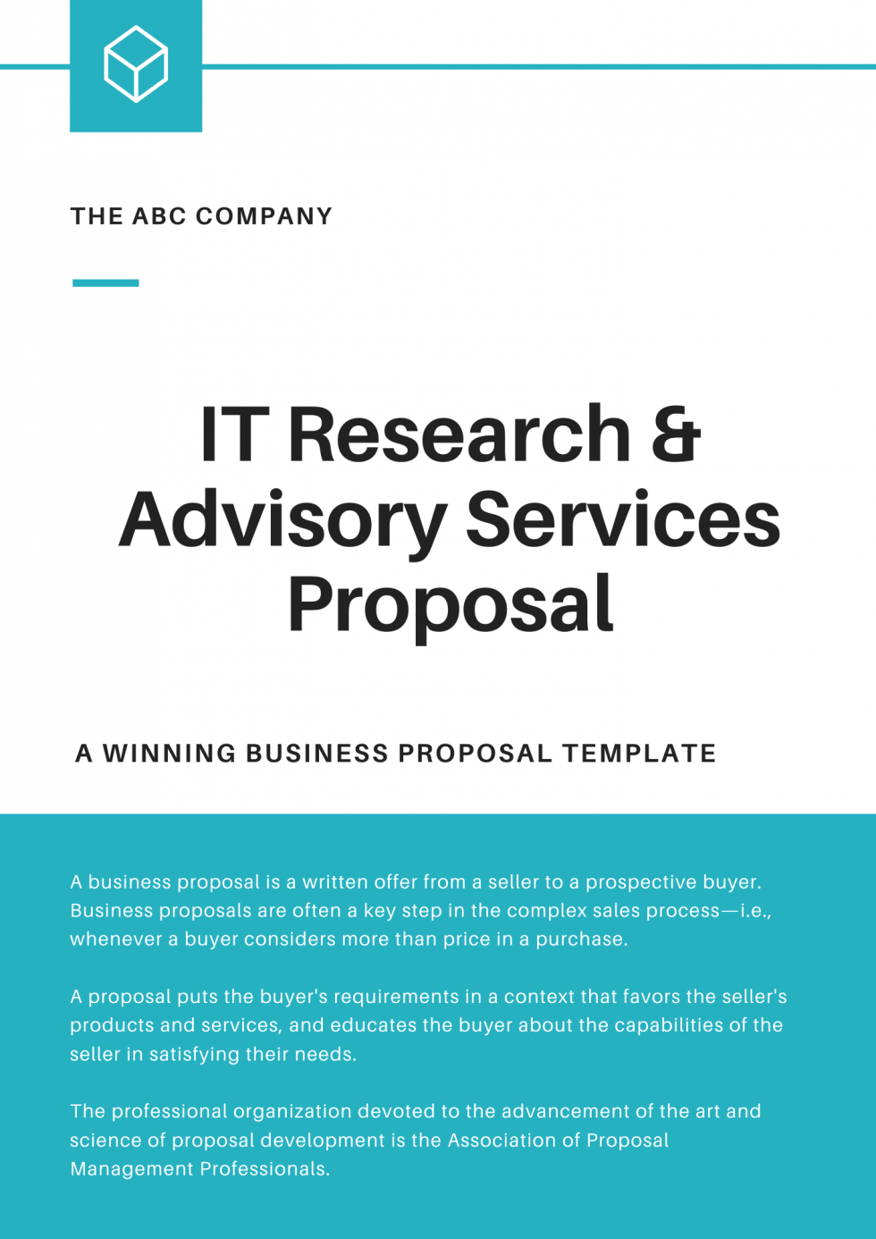 IT Research & advisory Services Proposal