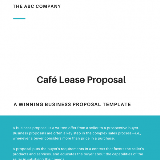 Café Lease Business Proposal