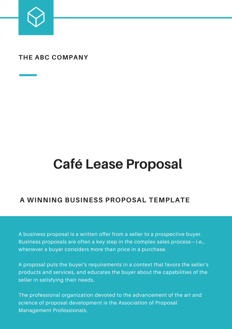 Café Lease Business Proposal
