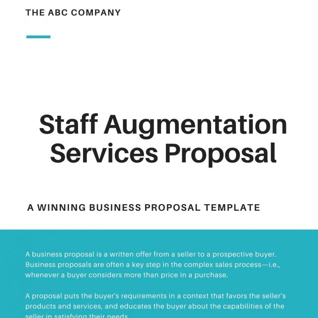 IT Staff Augmentation Services Proposal Template