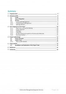 Construction Management & Inspection Services Proposal Template - RFPLY