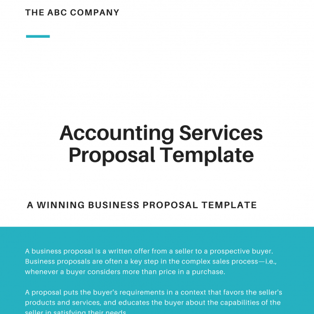 Accounting Services Proposal Template