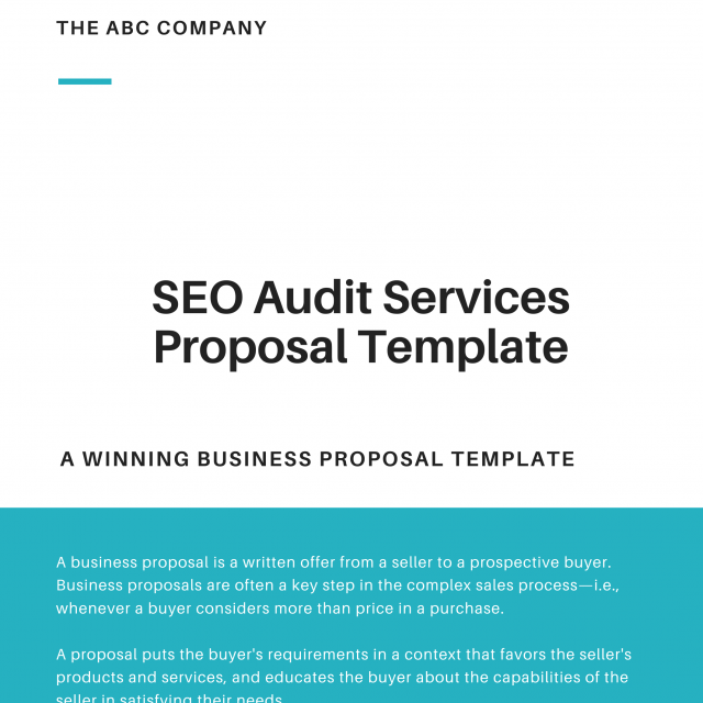SEO Audit Services Proposal Template