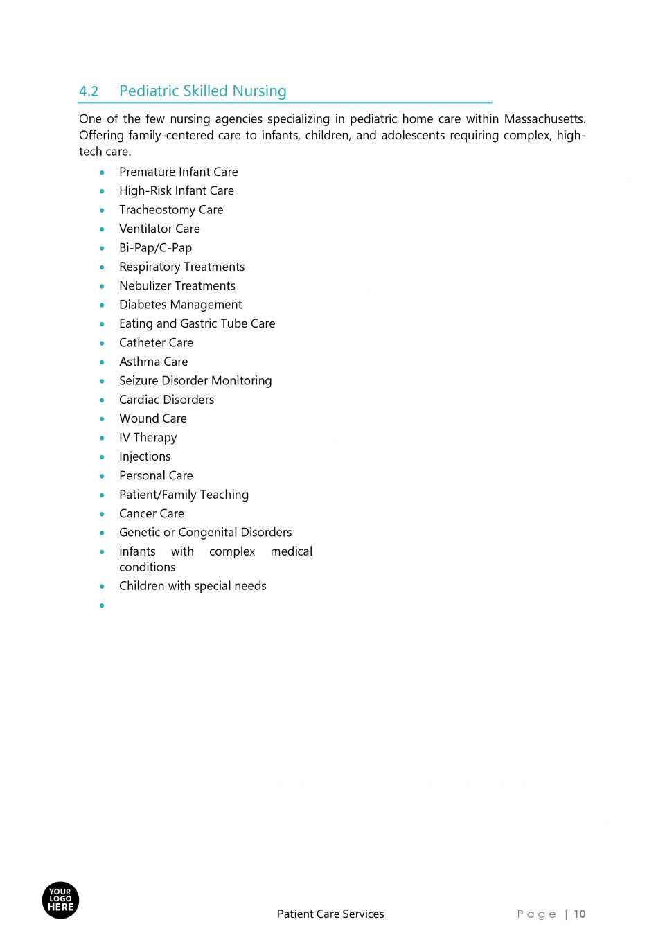 Business Proposal template for PATIENT CARE SERVICES 10 scaled
