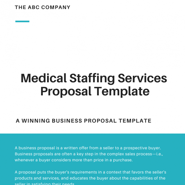 Medical Staffing Services Proposal Template