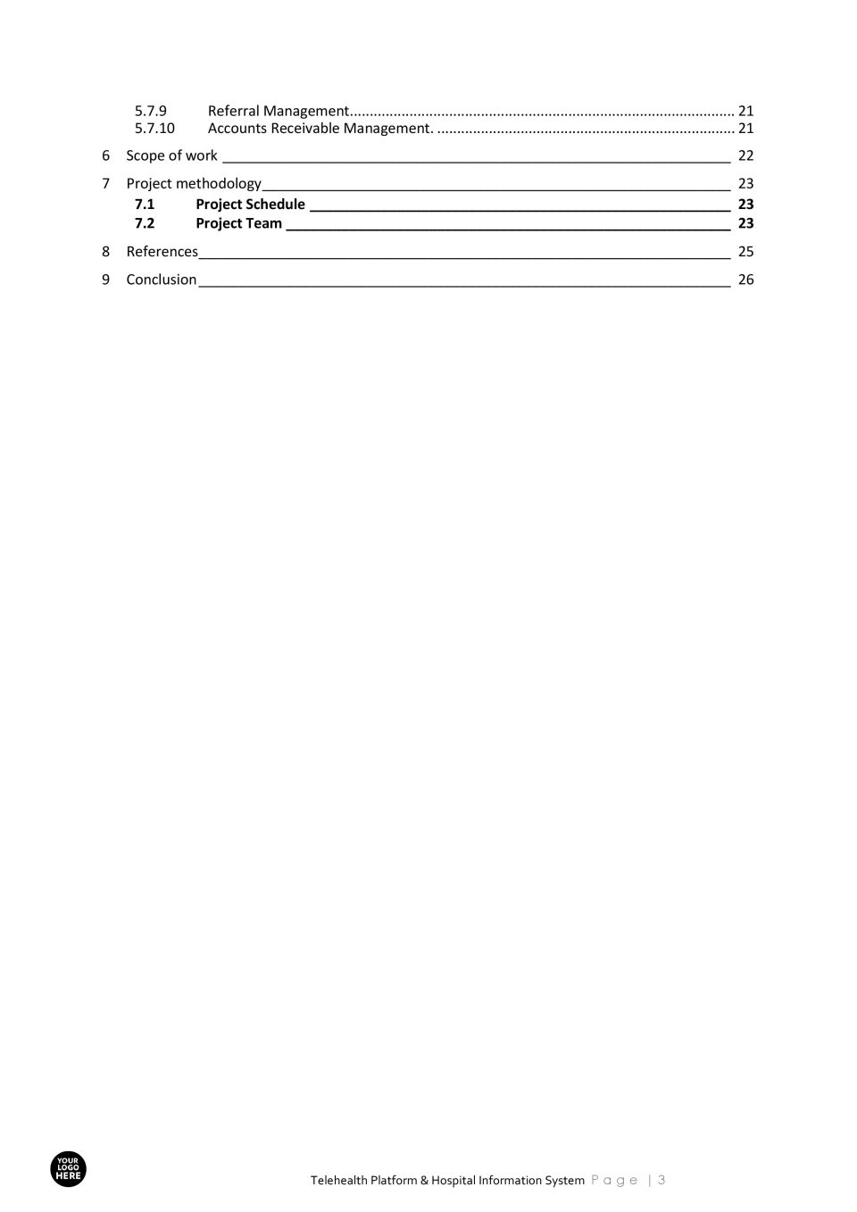 Business Proposal Hospital Information System Template 03 scaled