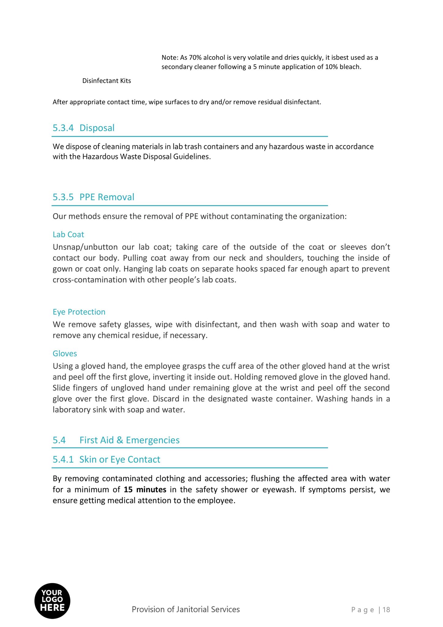 Janitorial Commercial Cleaning Business Proposal Template RFPLY