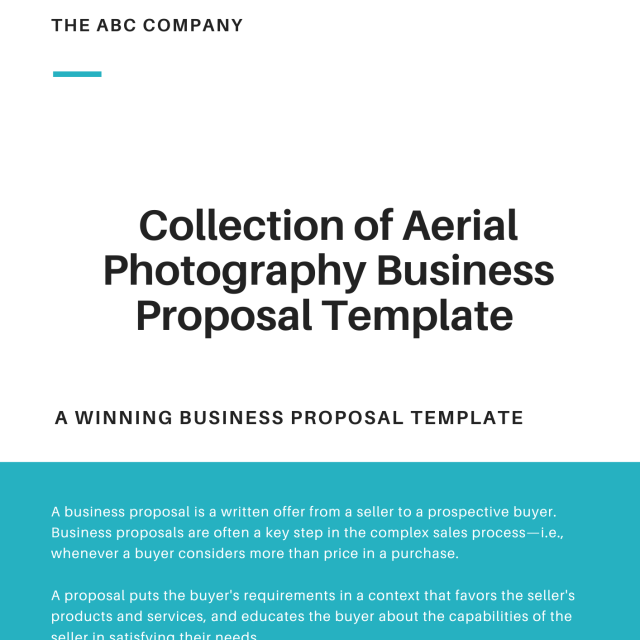 Collection of Aerial Photography Business Proposal Template
