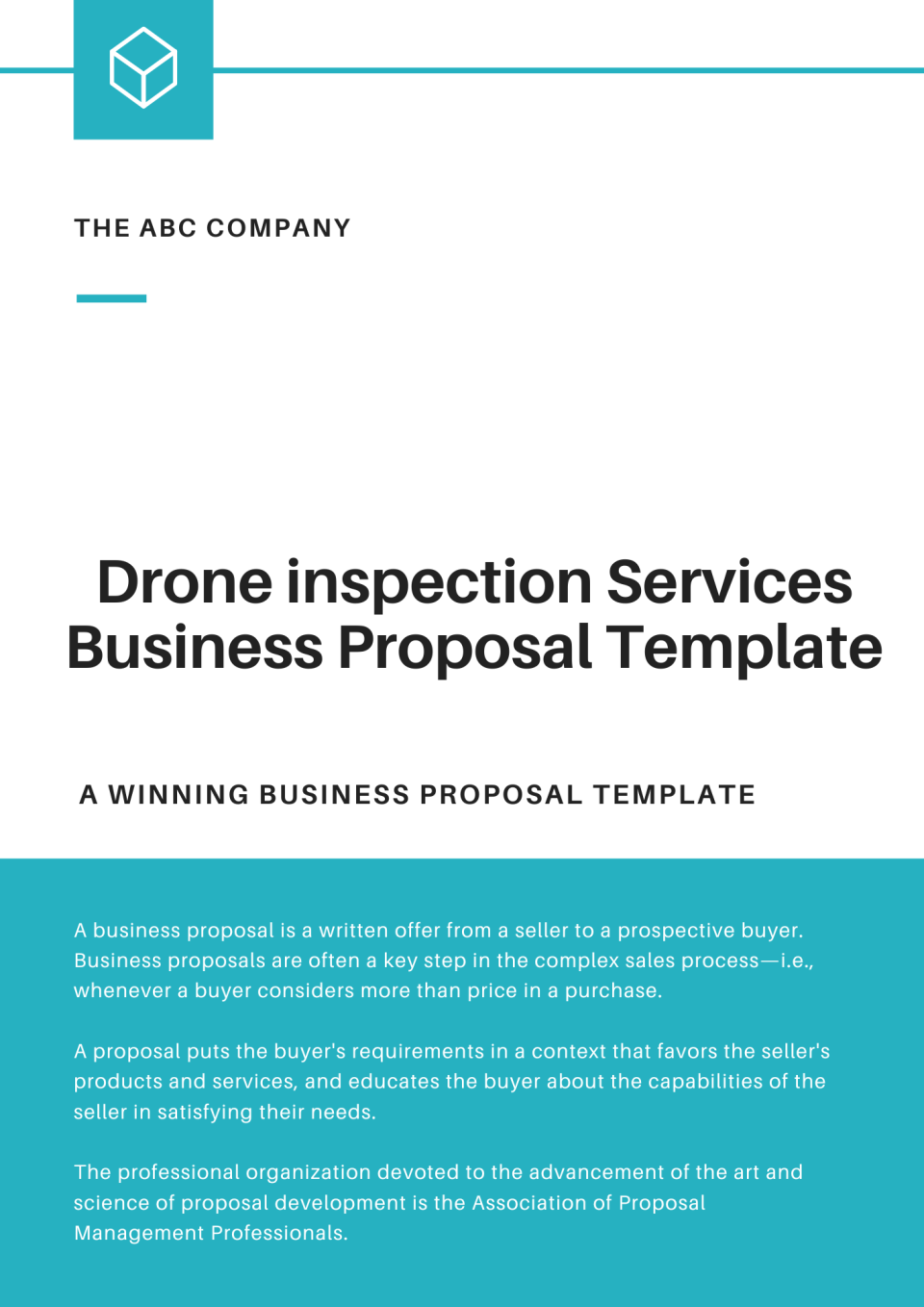 Drone inspection Services Business Proposal Template