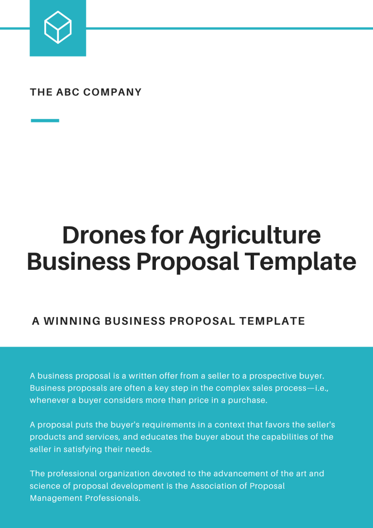 Drones for Agriculture Business Proposal Template RFPLY Proposal