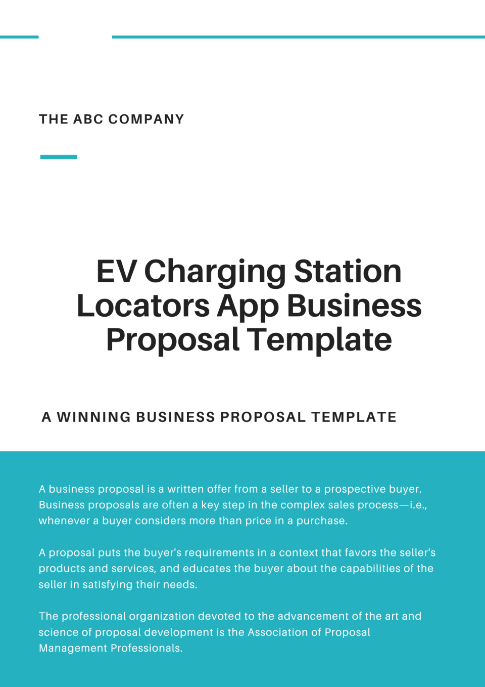 EV Charging Station Locators App Business Proposal Template 1