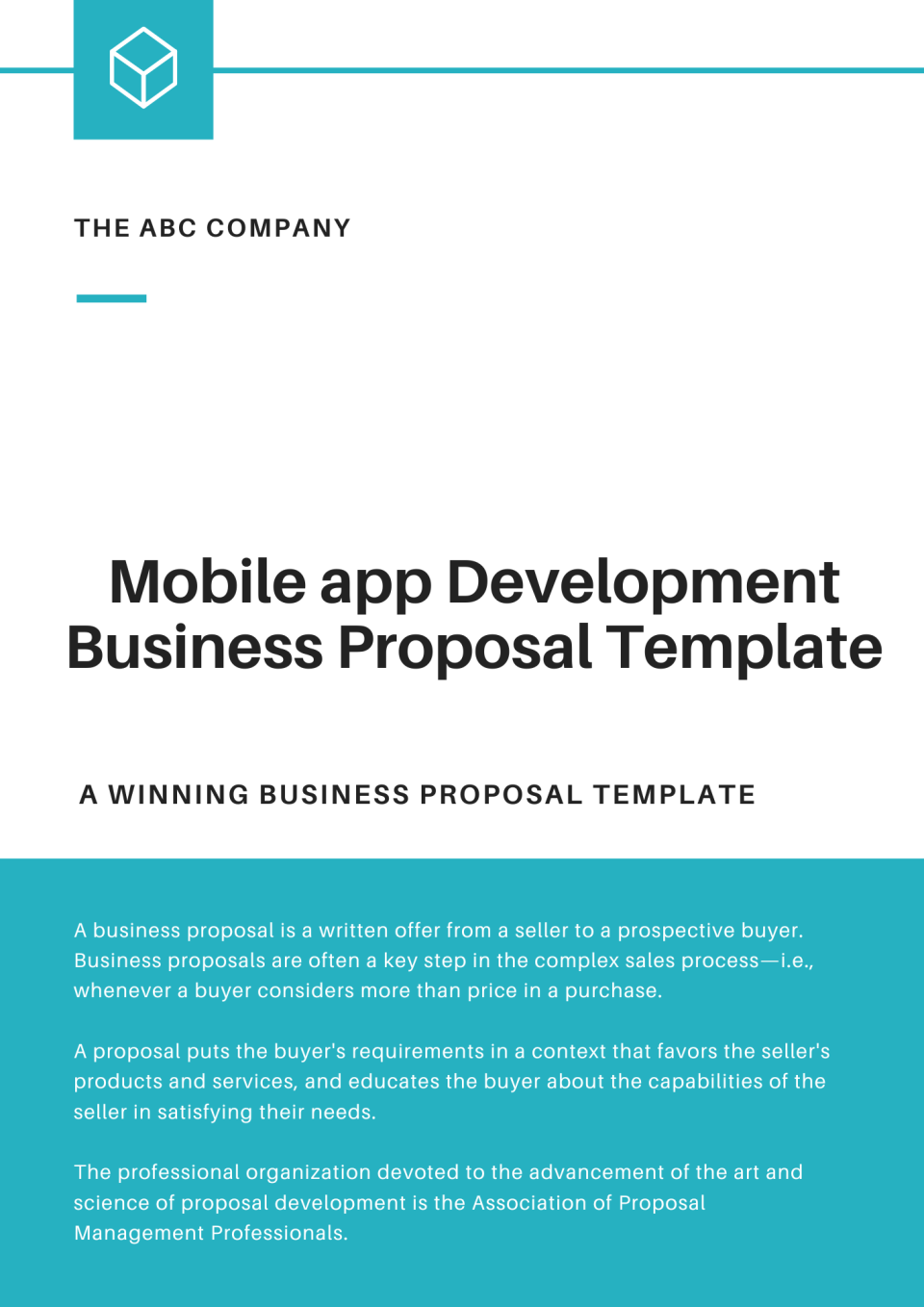 Mobile app Development Business Proposal Template