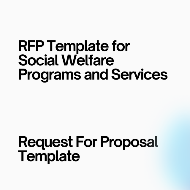 RFP Template for Social Welfare Programs and Services