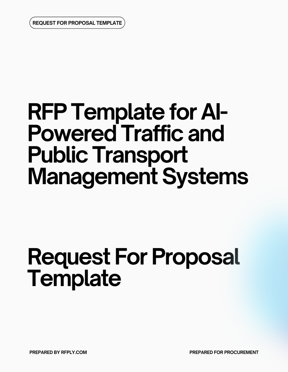 RFP Template for AI-Powered Traffic and Public Transport Management ...