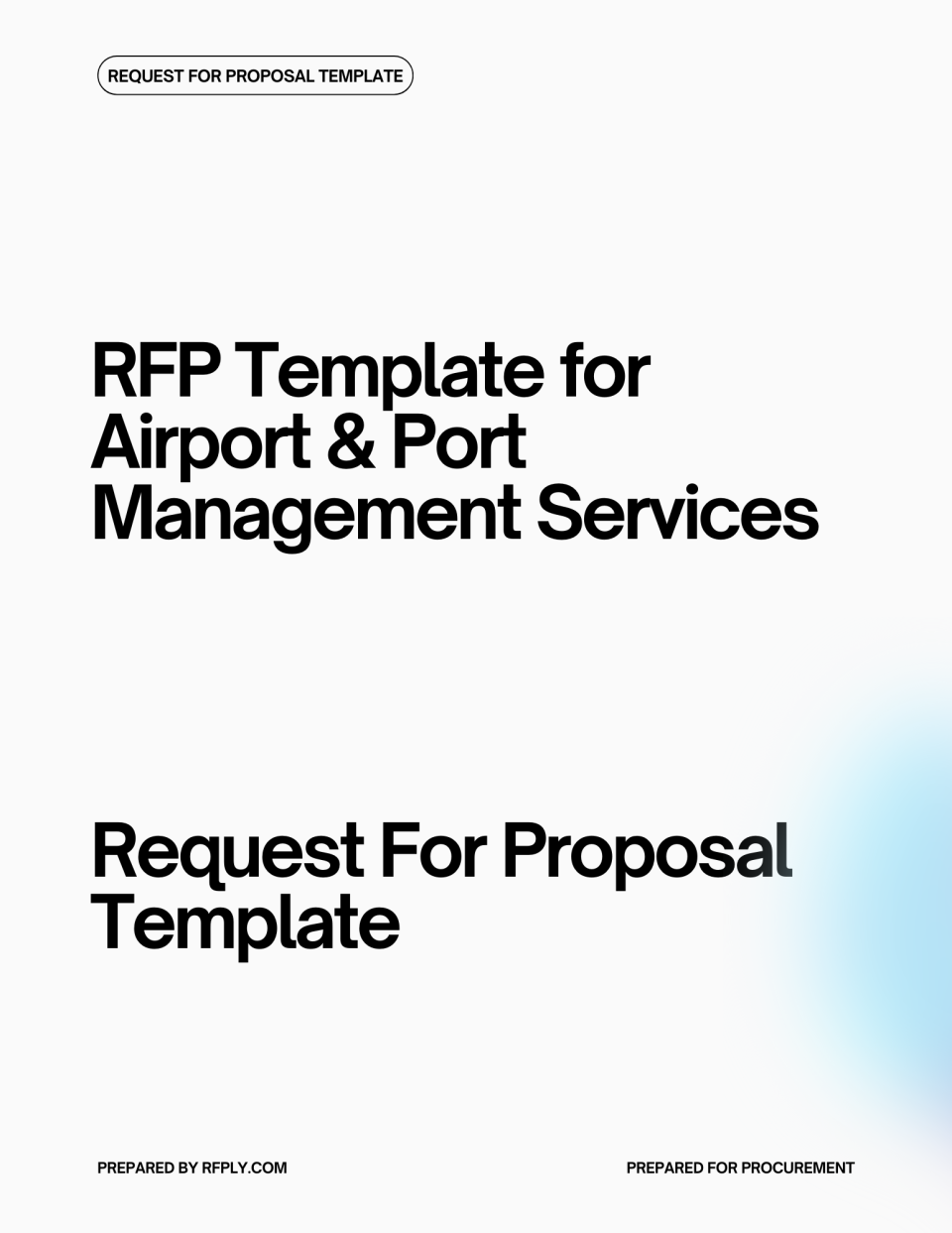 RFP Template for Airport and Port Management Services - RFPLY ...