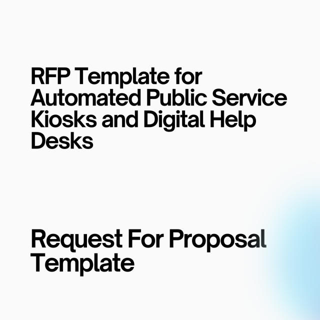 RFP Template for Automated Public Service Kiosks and Digital Help Desks
