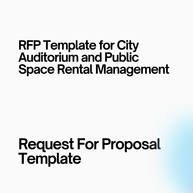 RFP Template for City Auditorium and Public Space Rental Management