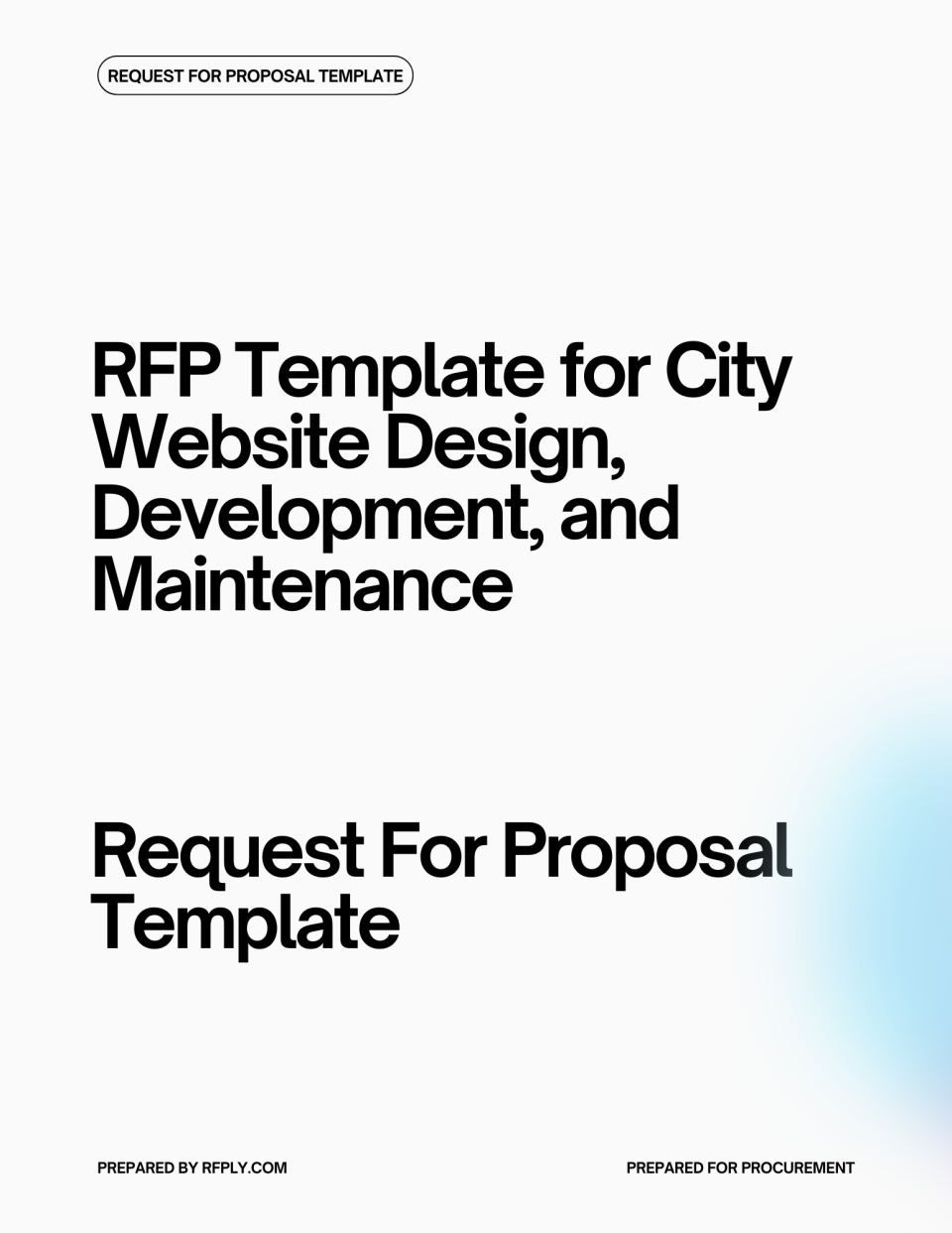 RFP Template for City Website Design, Development, and Maintenance ...