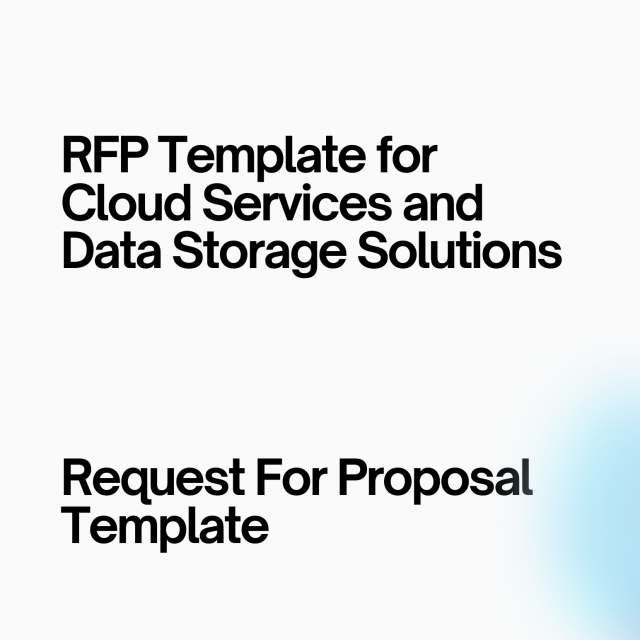 RFP Template for Cloud Services and Data Storage Solutions