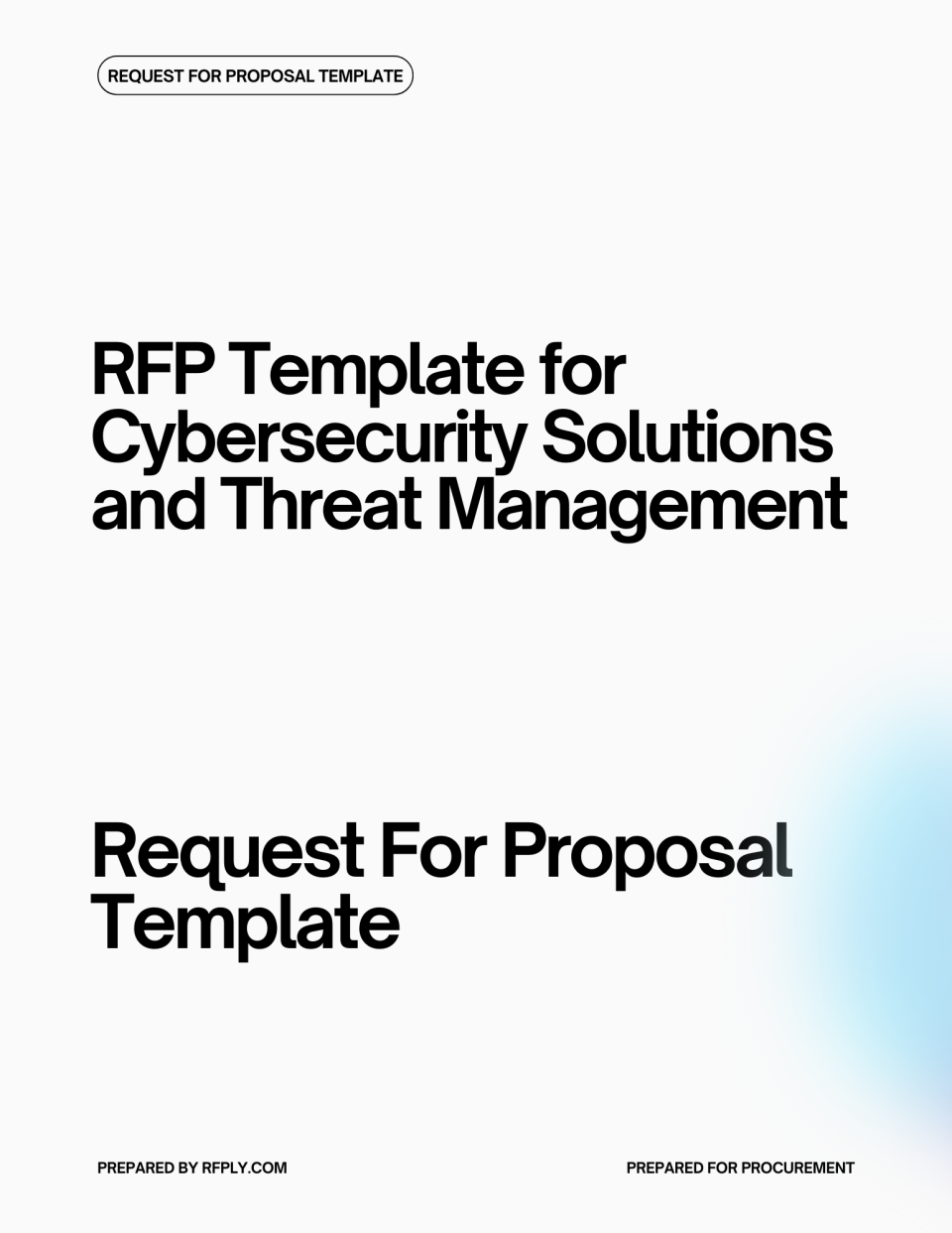 RFP Template for Cybersecurity Solutions and Threat Management - RFPLY ...