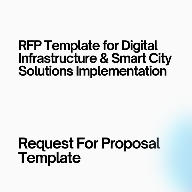 RFP Template for Digital Infrastructure and Smart City Solutions Implementation
