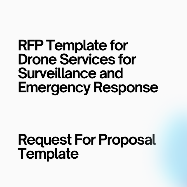 RFP Template for Drone Services for Surveillance and Emergency Response