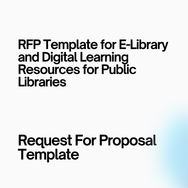RFP Template for E-Library and Digital Learning Resources for Public Libraries