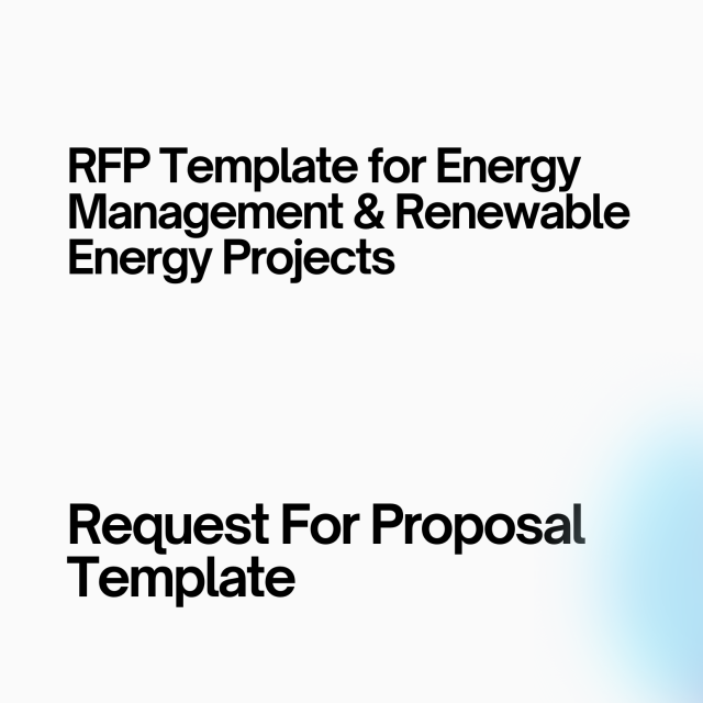 RFP Template for Energy Management and Renewable Energy Projects