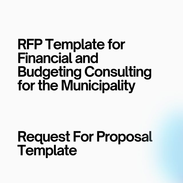RFP Template for Financial and Budgeting Consulting for the Municipality