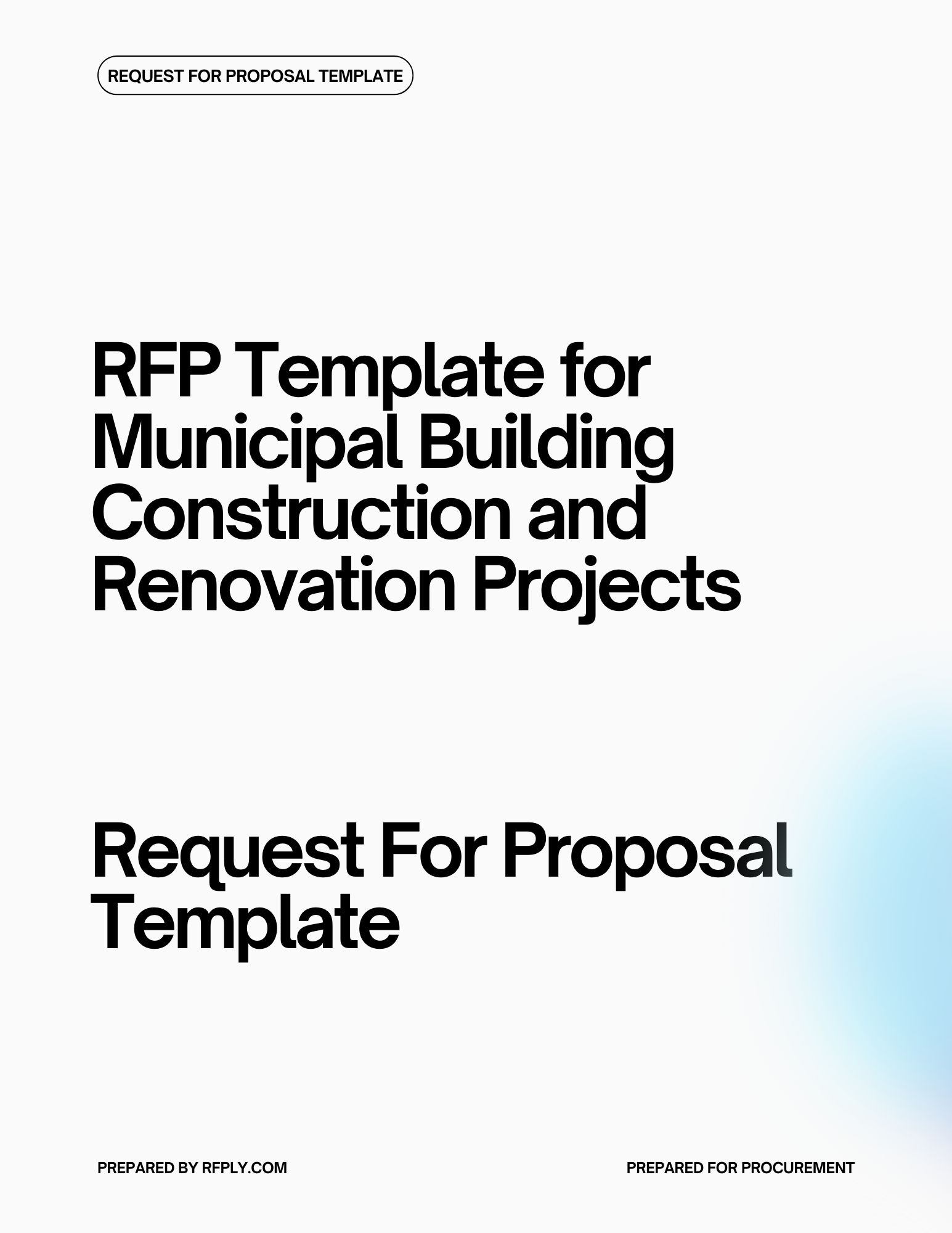 Rfp Template For Municipal Building Construction And Renovation