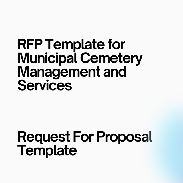 RFP Template for Municipal Cemetery Management and Services
