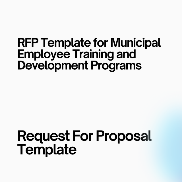 RFP Template for Municipal Employee Training and Development Programs