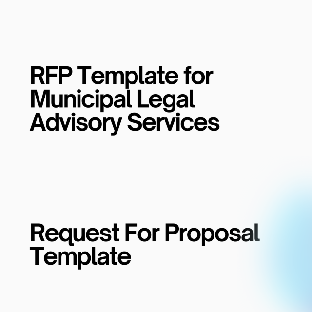 RFP Template for Municipal Legal Advisory Services