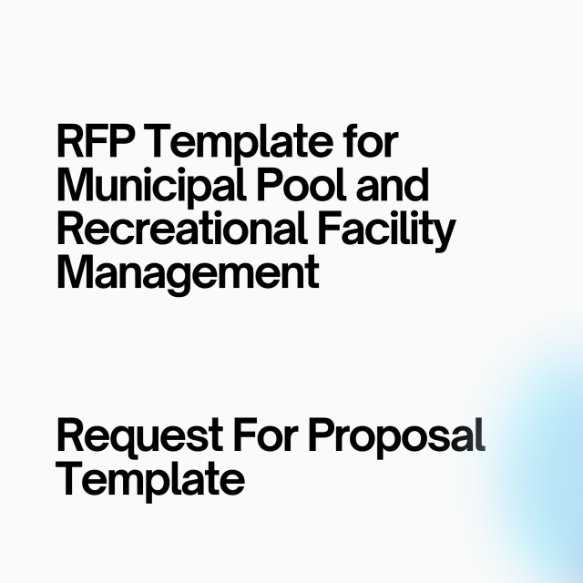 RFP Template for Municipal Pool and Recreational Facility Management